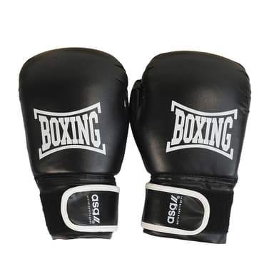 ASG Junior Boksesæt (Handsker + Boksepude) - 11 kg - Sort/Hvid
