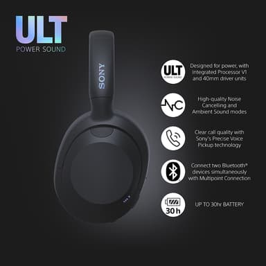 Sony ULT Wear trådløse around-ear høretelefoner (sort)