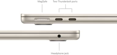 MacBook Air 13 M3 10C GPU/16/1TB (stjerneskær)