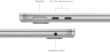 MacBook Air 13 M3 10C GPU/16/1TB (sølv)