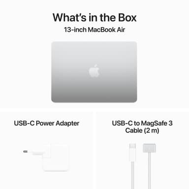 MacBook Air 13 M3 10C GPU/16/1TB (sølv)
