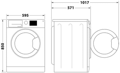 Whirlpool vaskemaskine FFB7469WVEE (7 kg)