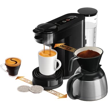Senseo Switch 3in1 Kaffemaskine Base+ (sort) thumbnail