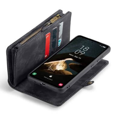 CASEME til Samsung Galaxy A55 5G 2-i-1 tegnebog taske - Sort