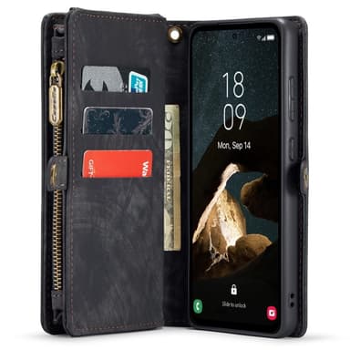 CASEME til Samsung Galaxy A55 5G 2-i-1 tegnebog taske - Sort