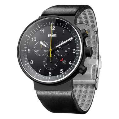 Braun prestige chronograph ur med læderrem