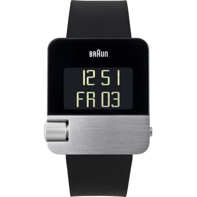 Braun prestige digital ur med gummirem