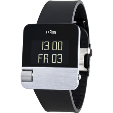 Braun prestige digital ur med gummirem