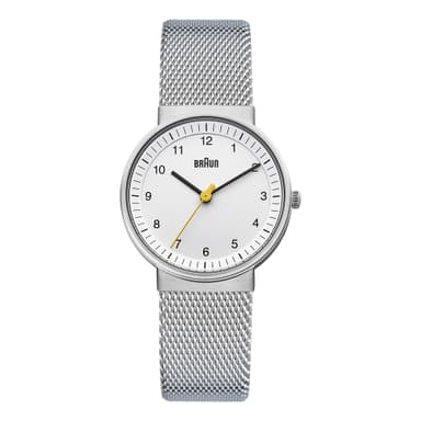 Braun klassisk ur med mesh armbånd