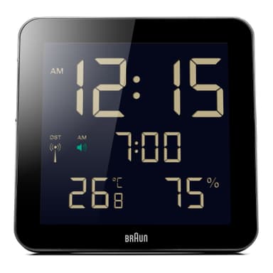Braun digitalt radio kontrolleret vægur