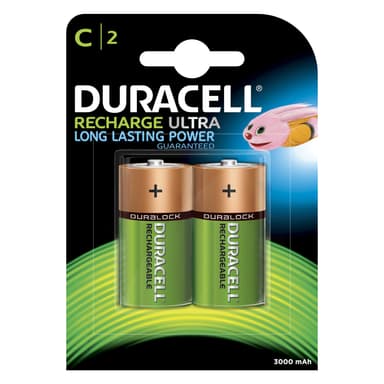 Duracell Recharge Plus C 3000mAh batterier - 2 stk