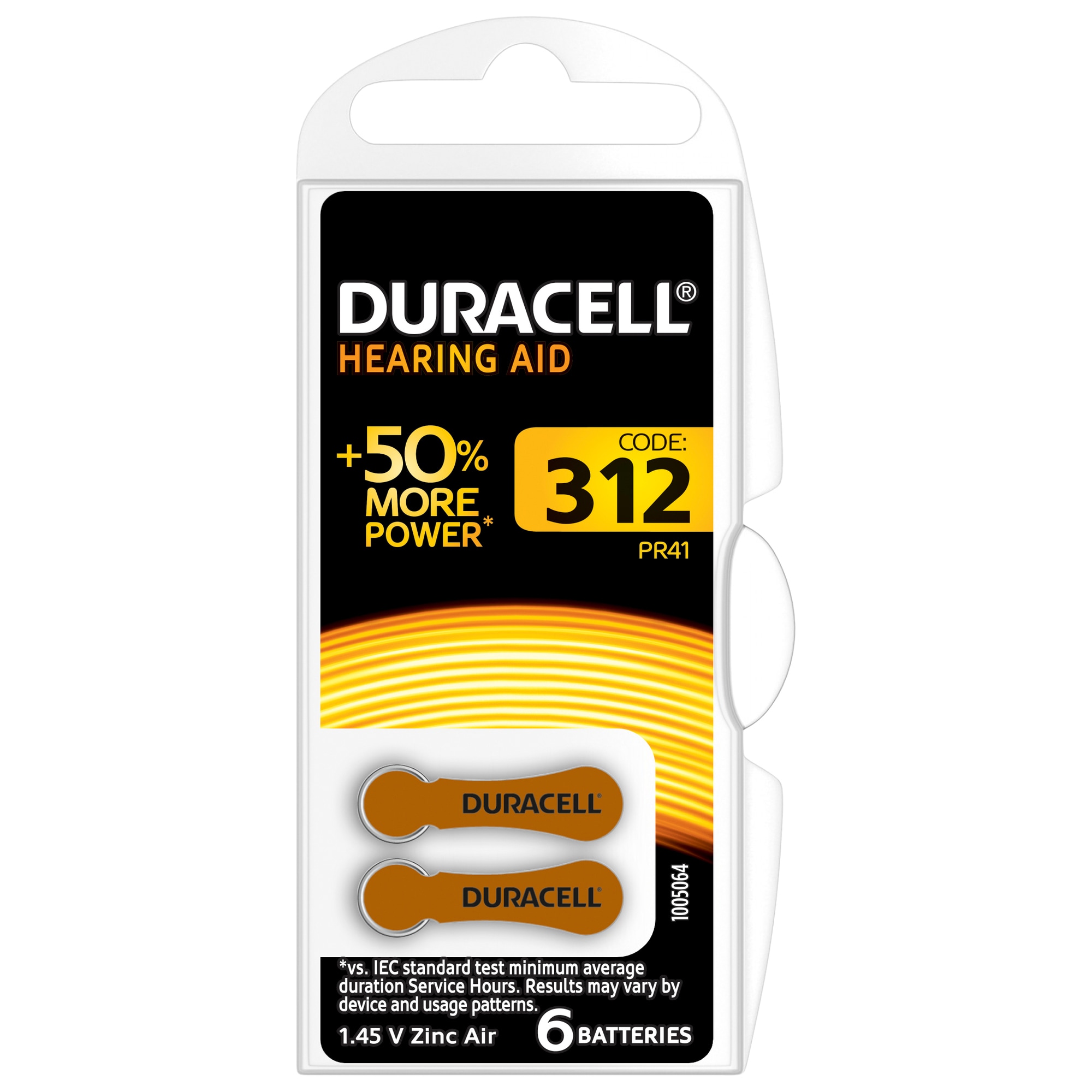 Duracell batteri til høreapparat DA312 (6 stk) thumbnail