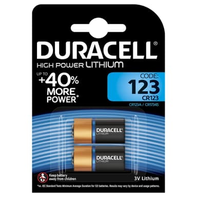 Duracell batteri Ultra Photo CR123A - 2 i |