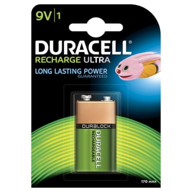 Duracell Recharge Plus 9V 170mAh batteri - 1 stk
