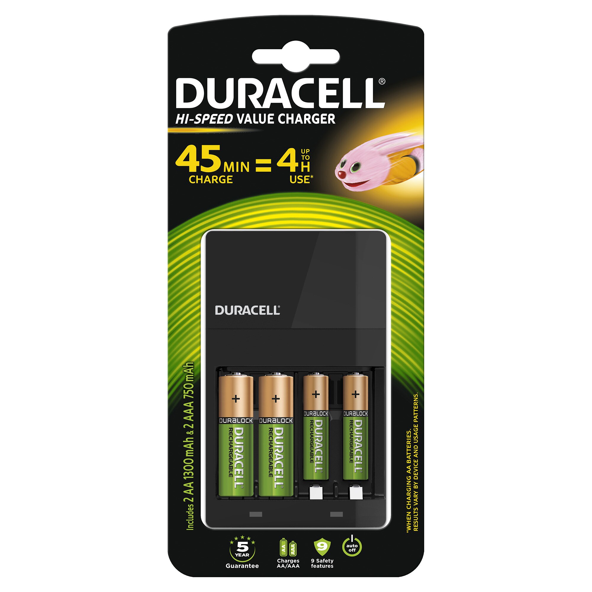 Duracell 4h AA/AAA Charger - batterioplader thumbnail