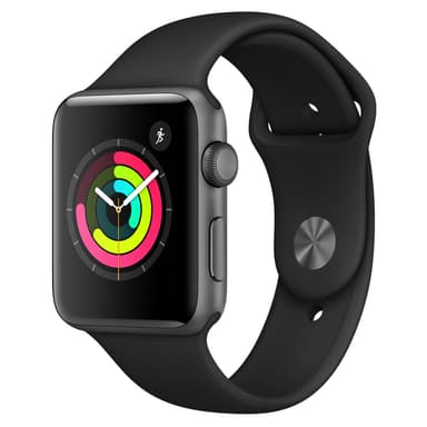 Apple Watch Series 3 38 mm (sort sportsrem)