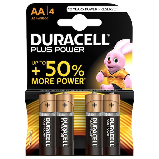 Duracell Plus Power AA-batterier (4 stk.)