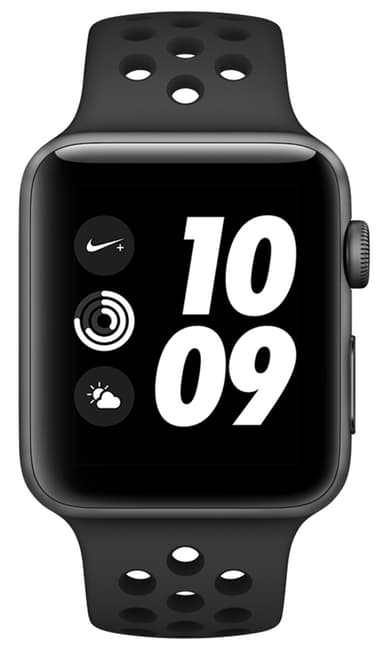 Apple Watch Series 3 Nike+ 38 mm (antracit/sort rem)