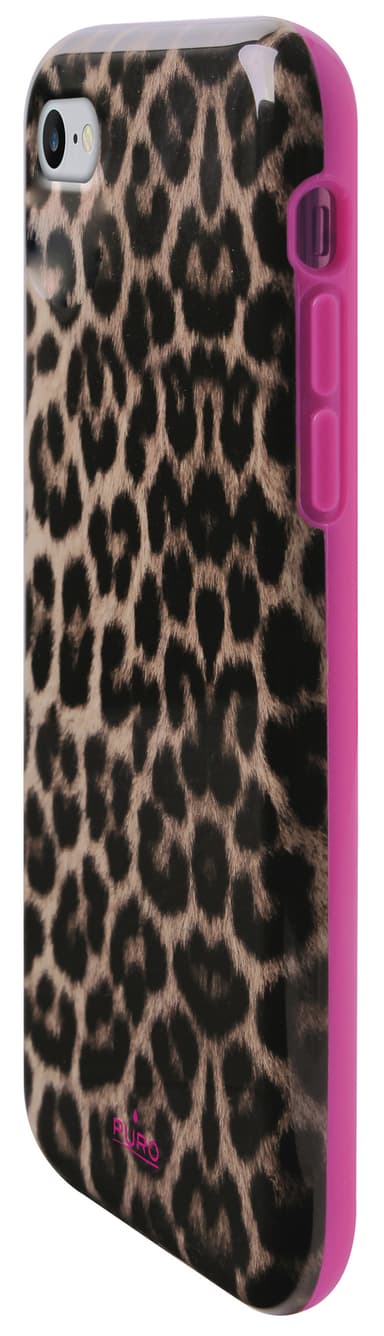Puro iPhone 6s/7/8 stødsikkert cover (pink/leopard)