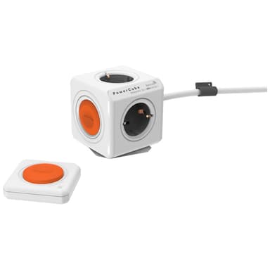 PowerCube Extended Switch stikdåse 1512EUEXRM (orange/grå)