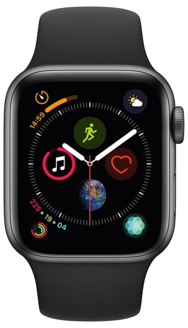 Apple Watch Series 4 40mm (grå alu/sort sportsrem)