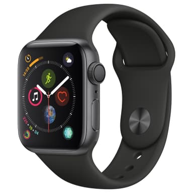 Apple Watch Series 4 40mm (grå alu/sort sportsrem)