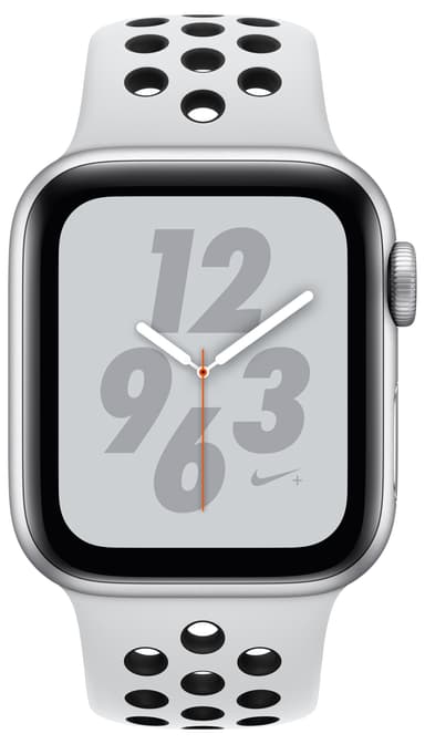 Apple Watch Series 4 Nike+ 40 mm (sølv alu/platin+sort rem)