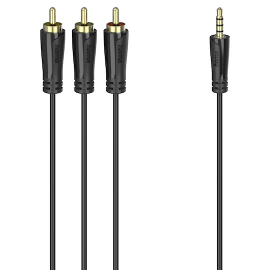 Hama 4pin kabel (3x RCA-stik - 3,5 mm jackstik / 3 m)