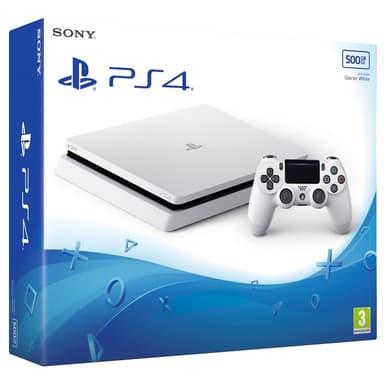 PlayStation 4 Slim 500 GB F-kabinet (hvid)