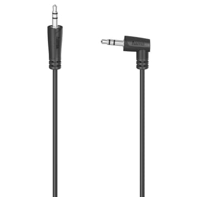 Hama lydkabel 3,5 mm jackstik 90° - 3,5 mm jack (sort)