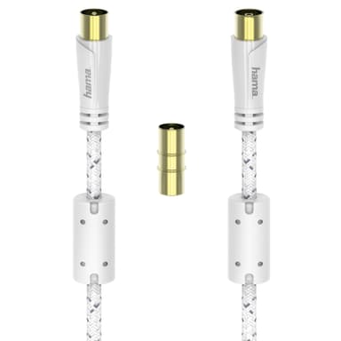 Hama antennekabel 120 dB (hvid/1,5m)