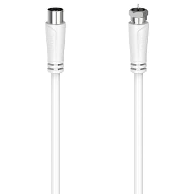 Hama satellitadapterkabel 90 dB (hvid/5 m)