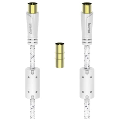 Hama antennekabel 120 dB (hvid/10 m)