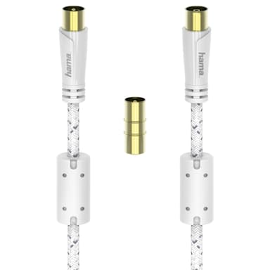 Hama antennekabel 120 dB (hvid/3m)