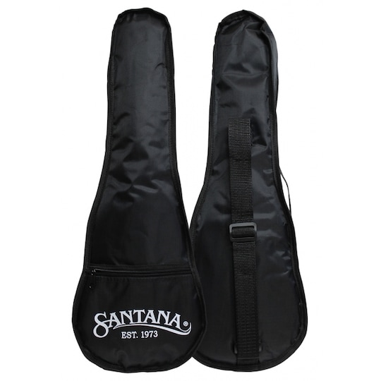 Santana sopran ukulele hvid, høj glans, inkl. Taske