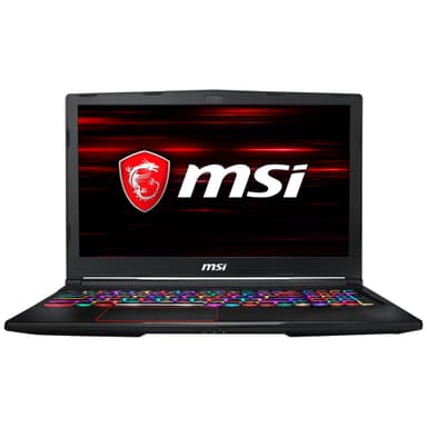 MSI GE63 8SE-023NE 15,6" bærbar gaming-computer (sort) MSI GE63 8SE-023NE 15,6" bærbar gaming-computer (sort)
