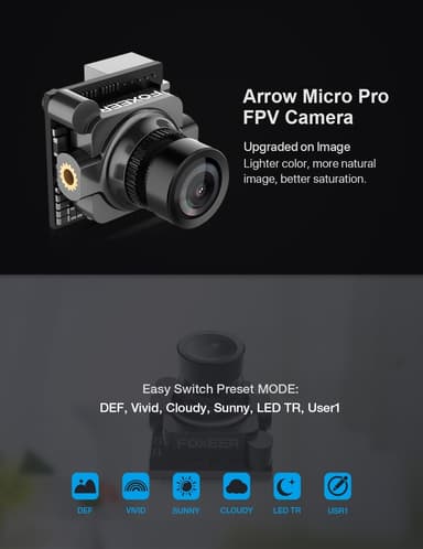 Foxeer Arrow Micro Pro OSD FPV Camera Blue 1.8mm