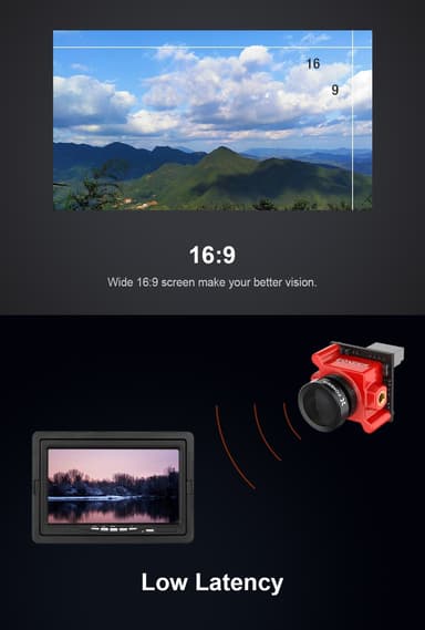 Foxeer Monster Micro Pro 16: 9 FPV Camera Blue