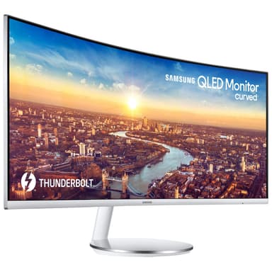 Samsung Curved C34J791 34" skærm (sølv/hvid)