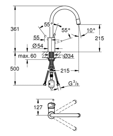 Grohe Concetto 32663001 med udtræk