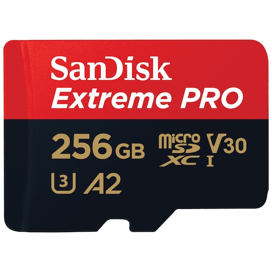 SanDisk MicroSDXC Extreme Pro 256 GB hukommelseskort
