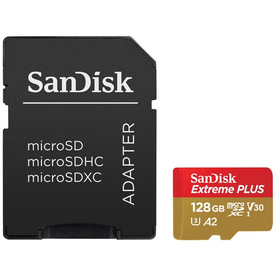SanDisk MicroSDXC Extreme 128 GB hukommelseskort