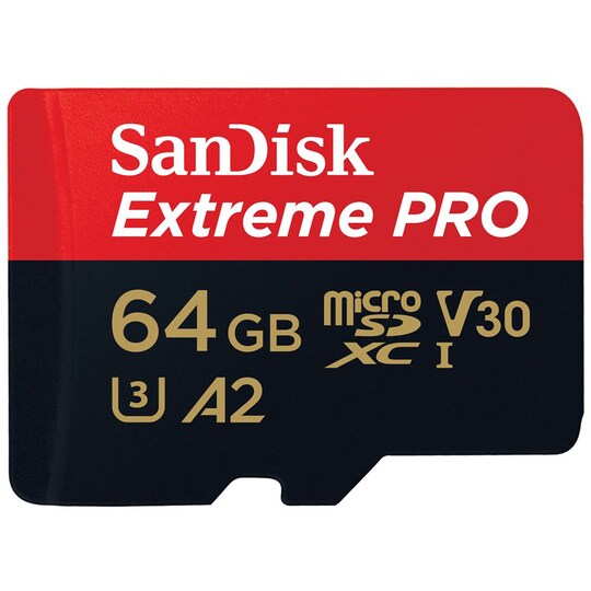 SanDisk MicroSDXC Extreme Pro 64 GB hukommelseskort