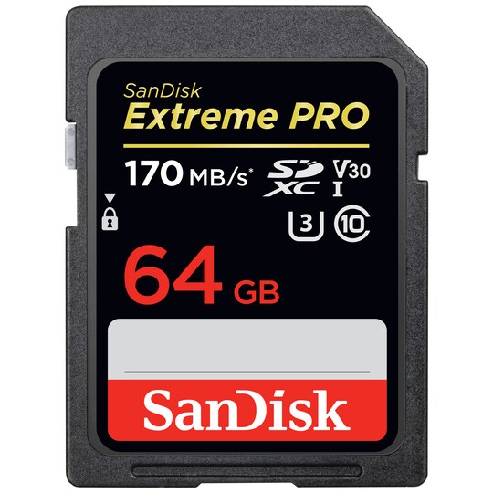 SanDisk SDXC Extreme Pro 64 GB hukommelseskort