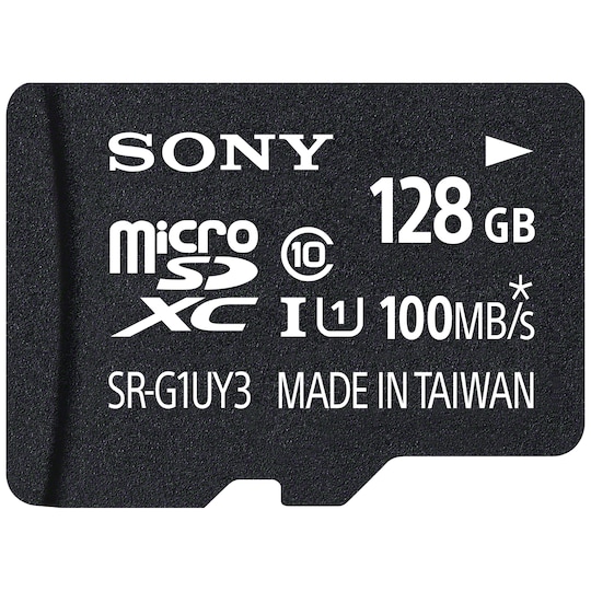 Sony Micro SD hukommelseskort 128 GB + adapter