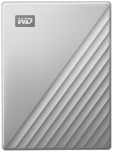 WD My Passport Ultra USB-C bærbar harddisk 4 TB (sølv)