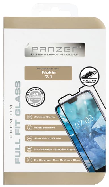 Panzer Full-Fit skærmbeskytter til Nokia 7.1