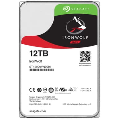 Seagate IronWolf 3,5" intern HDD til NAS (12 TB)