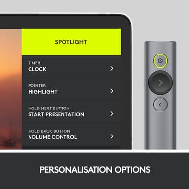 Logitech Spotlight presentation remote (skifergrå)