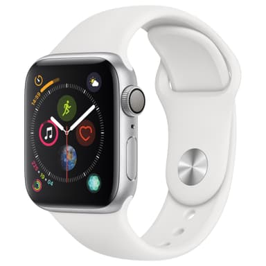 Apple Watch Series 4 40mm (sølv alu/hvid sportsrem) Apple Watch Series 4 40mm (sølv alu/hvid sportsrem)